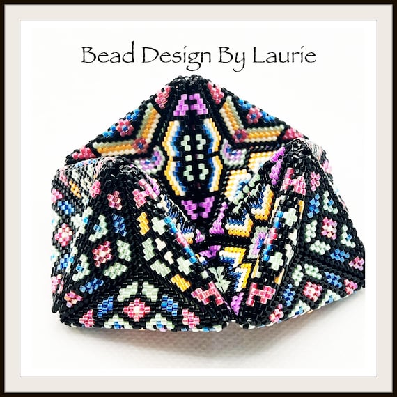 Beaded 3D Kaleidocycle Stain Glass Peyote Stitched Digital Pattern