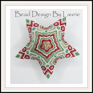 Beaded Christmas Time 3D Peyote Star Digital Pattern