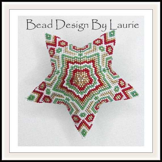 Beaded Christmas Time 3D Peyote Star Digital Pattern