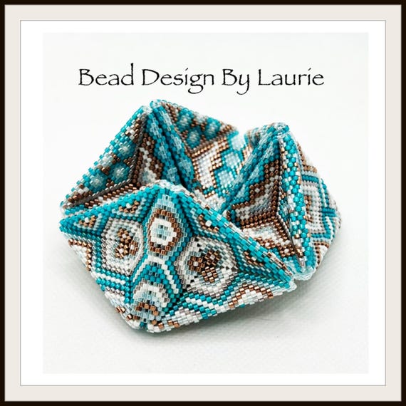 Beaded 3D Kaleidocycle By the Sea Digital Beaded Peyote Pattern