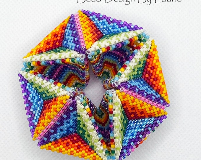 Over the Rainbow Kaleidocycle Beading Pattern Etsy