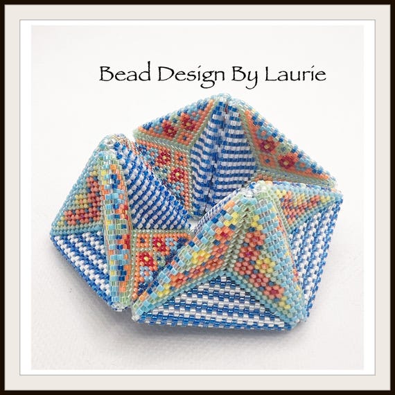 Springtime Beaded Peyote Stitched 3D Kaleidocycle Digital Pattern