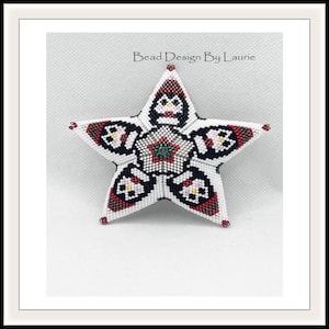 Beaded Penguin&#39;s Christmas 3D Star Peyote Digital Pattern