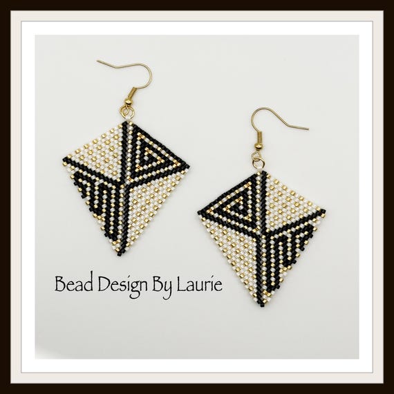 Beaded Glamour Kite Earring Digital Pattern