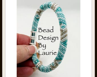 Beaded Bracelet Peyote Stitched Beachy Colors Digital Pattern