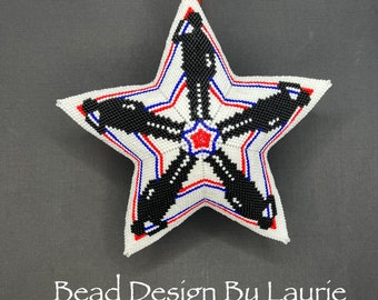 Military Salute Peyote Star Digital Pattern