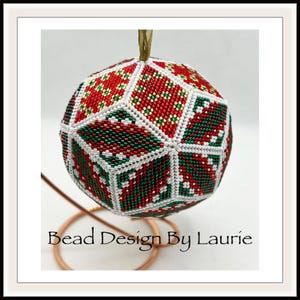 Christmas Time Peyote Beaded Ball Digital Pattern