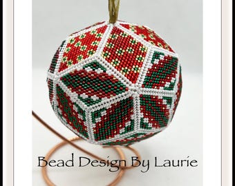 Christmas Time Peyote Beaded Ball Digital Pattern