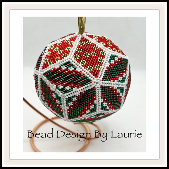 Christmas Time Peyote Beaded Ball Digital Pattern