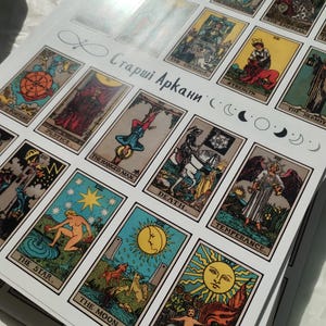 Cartas del tarot con pegatinas grandes Rider - Waite 78 uds.