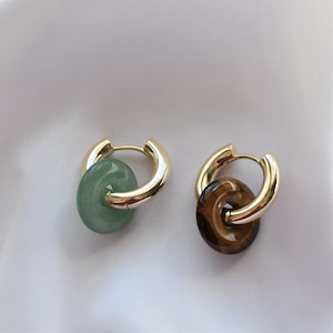 SUPERFINDINGS 40PCS Natural Gemstone Charms - 10 Styles Mixed Stone Pendants For Jewelry Making