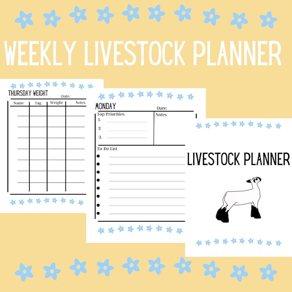 Livestock Planner Etsy