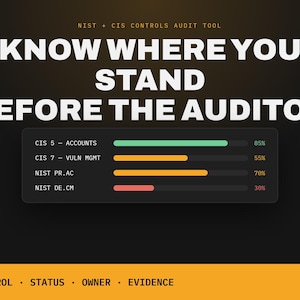 NIST CIS Controls Audit Spreadsheet | Small Business Security Checklist (Offline App)