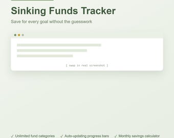Sinking Funds Tracker App | Offline Budget Planner (Digital Download)