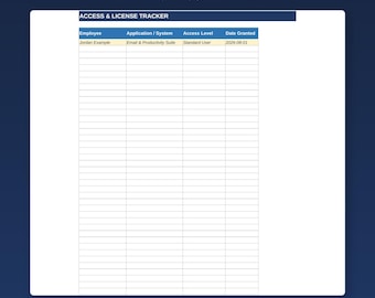 Employee Onboarding & Offboarding Checklist | New Hire IT Access, Equipment and HR Tracker | Excel