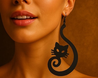 Plantillas de aretes de madera cortadas con láser: Diseños elegantes (Descarga digital CDR)