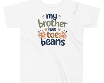 Little Brother Kitty Toe Beans Toddler Short Sleeve Tee