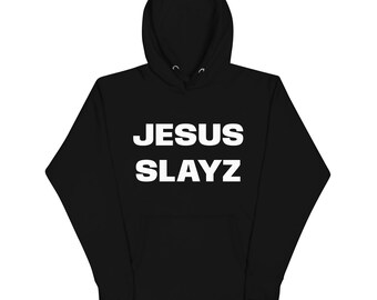 JESUS SLAYZ Graphic Hoodie 100% Cotton Unisex