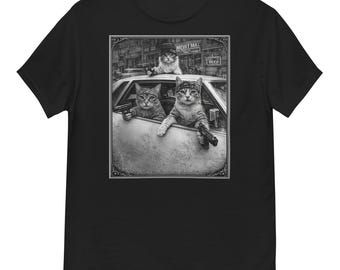Cat Gangsta Unisex Graphic T-Shirt 100% Cotton