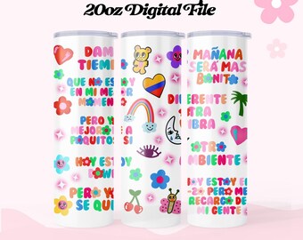 Mientras me curo del Cora 20oz Tumbler png Archivo digital, Karol mañana será bonito png, Karol g mañana sera bonito svg, 20oz Sublimación