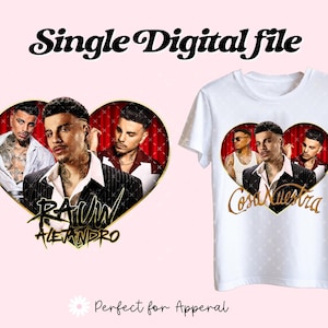 Rauw Alejandro Digital PNG File for Apparel, T-shirt Sublimation, Sublimation Transfer, Design Download