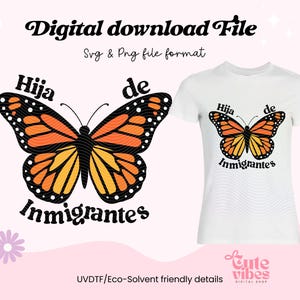 Hija de inmigrantes svg, Orgullo latino svg png, Svg español, Svg mexicano, Diseño de sublimación, Archivo digital de padres inmigrantes