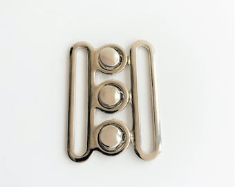 5cm Vintage Silver Nurse Waspie Cinch Belt Buckle, deadstock retro buckle, clasp buckle, corset buckle