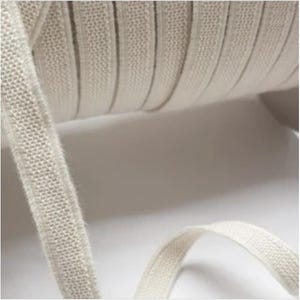 11mm Organic Cotton Elastic. Ecru colour. 1/2&quot; wide Eco friendly plastic-free Soft Bra Elastic Organic cotton & natural rubber Biodegradable