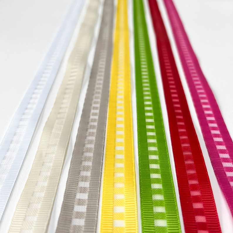 Lane Ribbons Colors Ladder Stripe Ribbon - 3 Metre Length. 15mm Wide Decorative Ribbon ...