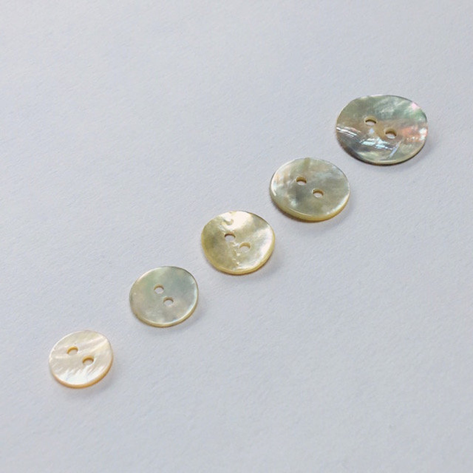 10 Akoya Shell Buttons - Natural. Available in 5 Sizes - 10mm, 11mm ...