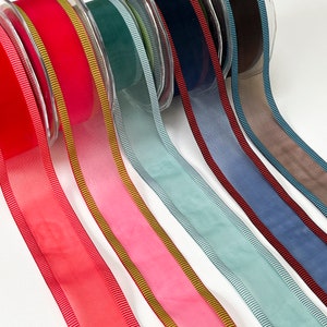 Sheer Line Edge organzalint, 38 mm - 1,5 inch breed van May Arts. Verkocht per meter