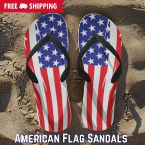 American Flag Flip Flops: Patriotic 4th of July Sandals