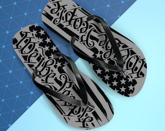 We the People, Flip Flops, Patriotic flipflops, Patriotism, Flag, Patriotic Gift, Slide On, Distressed Flag, Gift for Him, Man Sandals