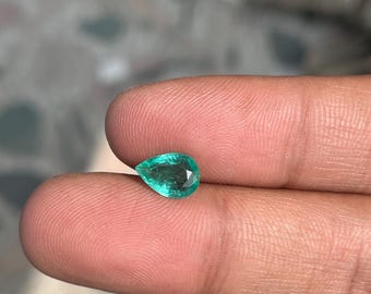 Facettierte sambische Smaragdbirne, Vivid Grüner Edelstein 1.5 CT