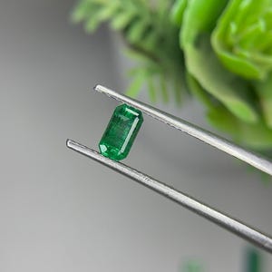 Natural Faceted Emerald Octagon Certified Emerald Loose Emerald Octagon Emerald Cut Emerald 6.2*5.5 MM Emerald Octagon For jewelery and Ring