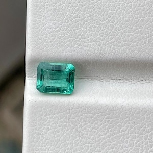 Natural Certified Emerald Cut Emerald Faceted Emerald Cut Emerald Loose Emerald Octagon For Ring 6.9*5.1MM Emerald Cut Emerald .90CT Emerald