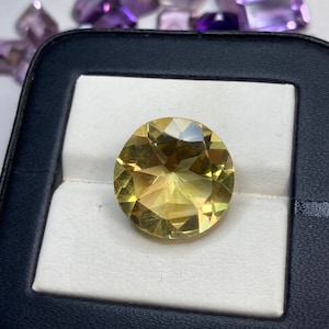 Natural AAA Quality Citrine Round Cut Bright Yellow Citrine Round Loose Citrine Diamond Cut 14 MM 14 CT Loose Gemstones For Jewellery