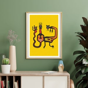 Print -Cat creation , artprint, Digital art , A3, High quality matte paper,