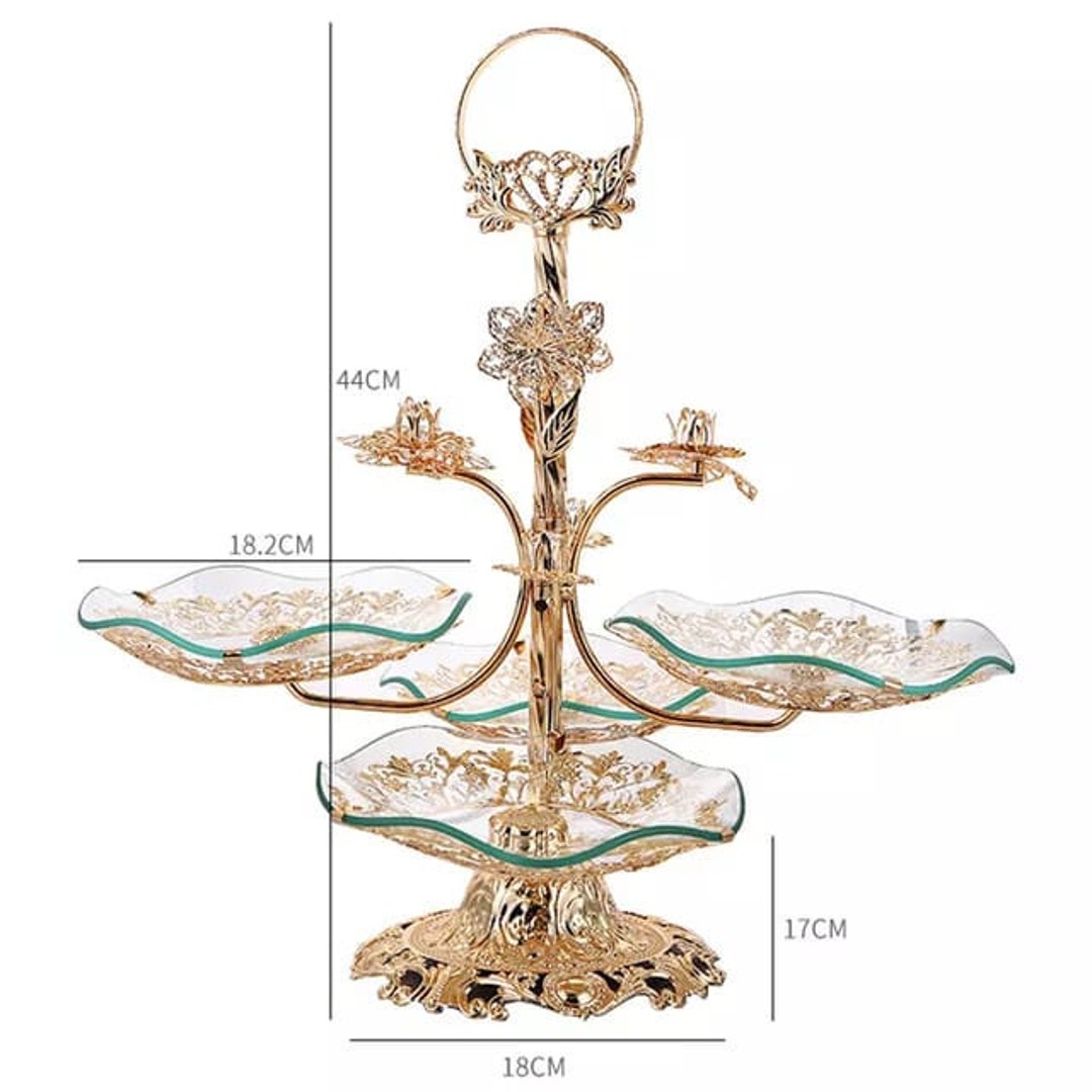 Royal 3 Tier Glass Cake Stand Afternoon Tea Wedding Birthday Etsy