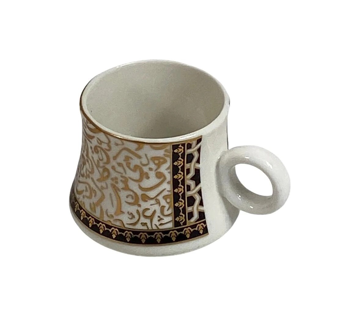 Alisveristime Set di 12 tazzine da caffè e caffè in porcellana con motivo arabo turco Birun 