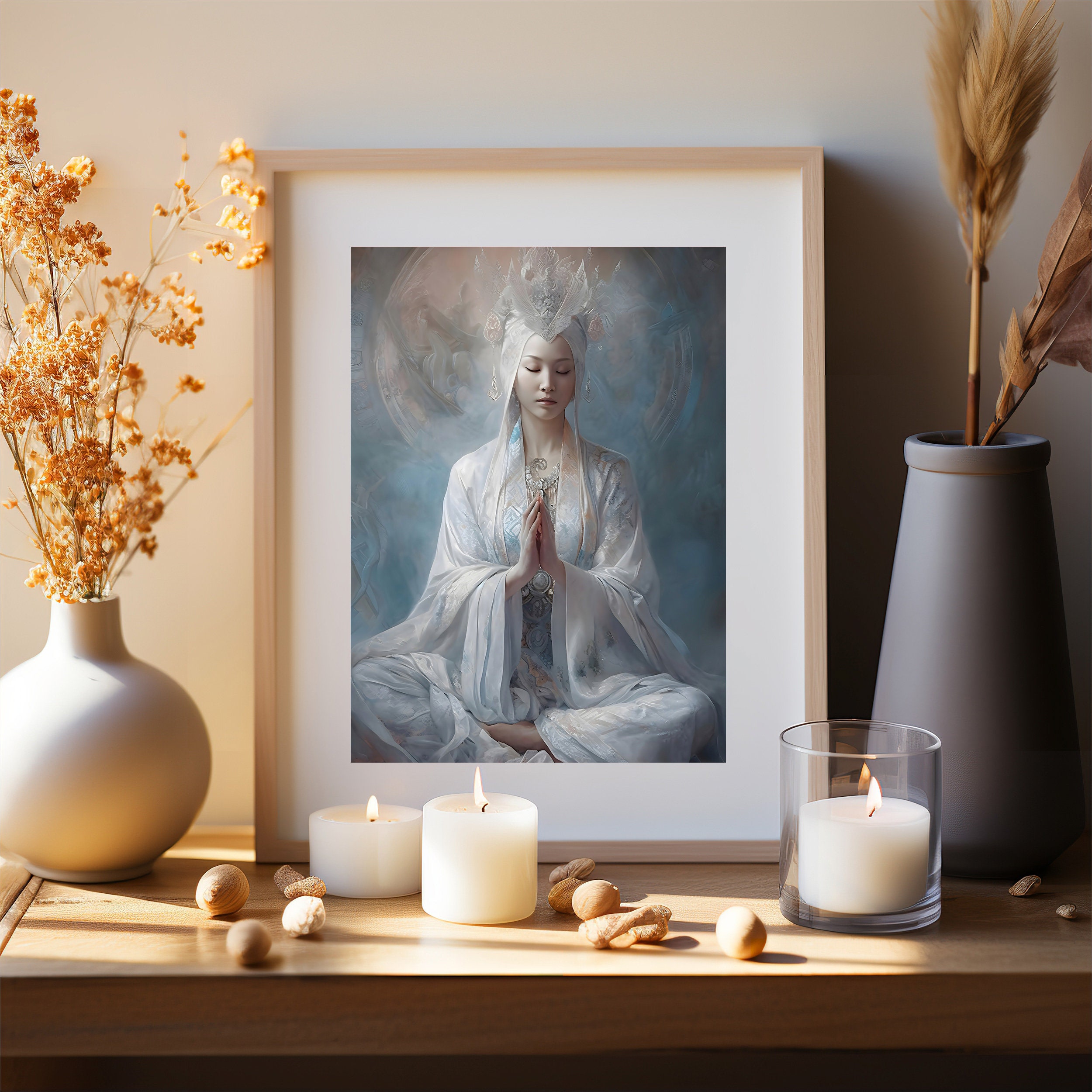 Quan Yin Wall Art Prints Quanyin Goddess Deity Spiritual Etsy