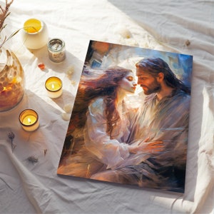 Jesus and Mary Magdalene Wall Art Prints Spiritual Art Prints Gifts Spiritual Wall Art Gifts for Her Him Best Selling Fine Art Giclee Prints