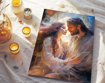 Jesus and Mary Magdalene Wall Art Prints Spiritual Art Prints Gifts Spiritual Wall Art Gifts for Her Him Best Selling Fine Art Giclee Prints