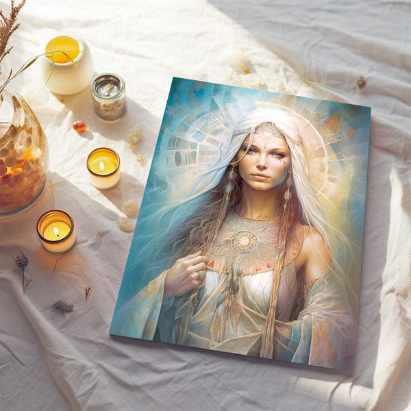 Danu Celtic Goddess Deity Wall Art Prints | Divine Feminine Spiritual Wall Art Spiritual Gifts for Her Him Fine Art Prints Giclee Prints
