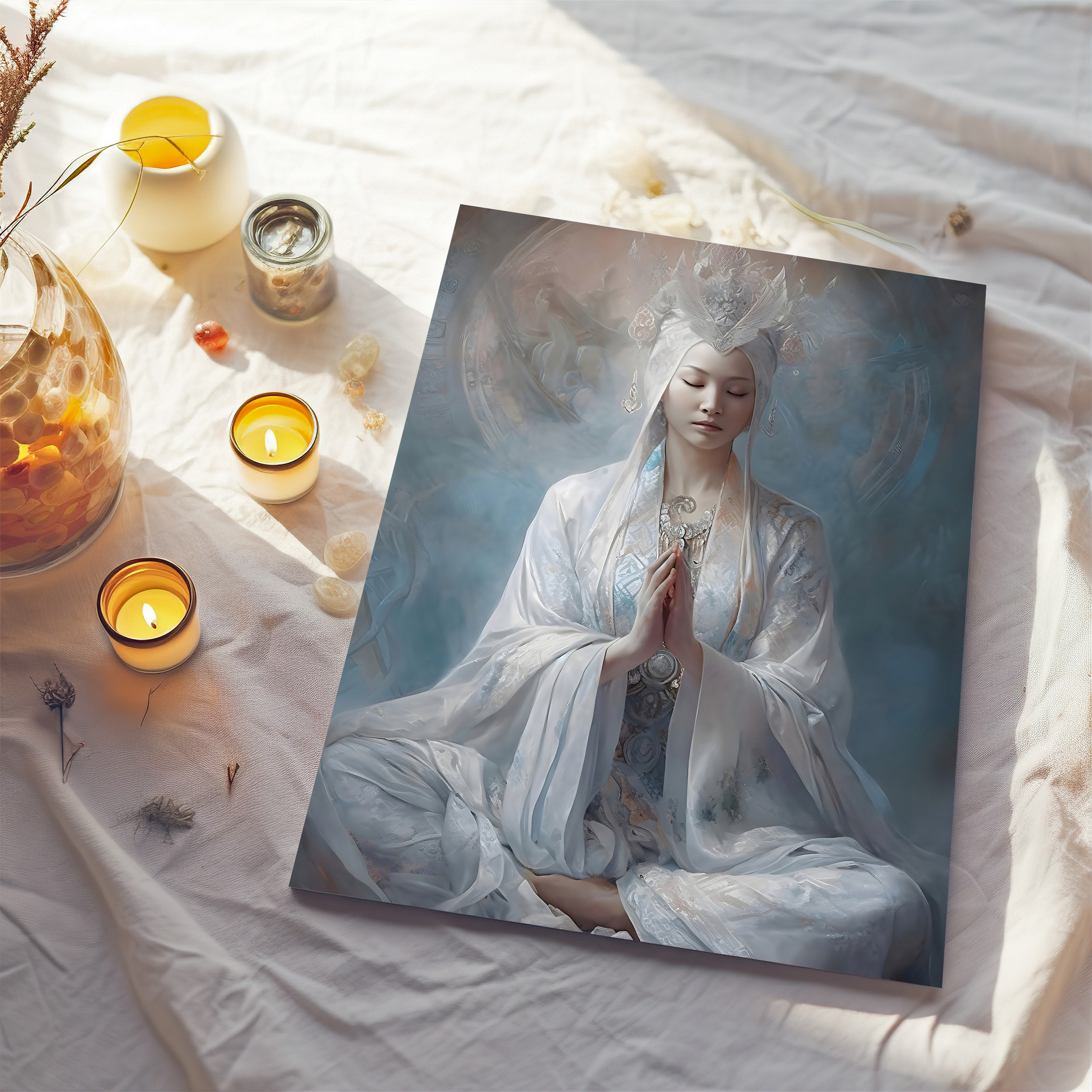 Quan Yin Wall Art Prints Quanyin Goddess Deity Spiritual Etsy