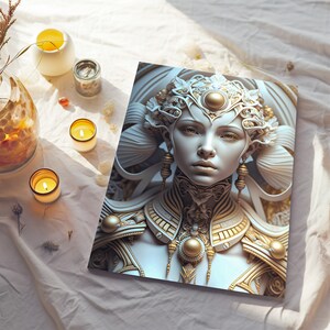 Moon Goddess Deity Wall Art Prints Divine Feminine Spiritual Wall Art Spiritual Gifts for Her Him Best Selling Fine Art Prints Giclee Prints