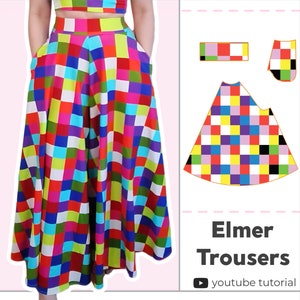 Wide Leg Trousers With Pockets | Digital PDF Sewing Pattern | XS - 5XL | Instant Download