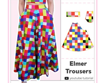 Wide Leg Trousers With Pockets | Digital PDF Sewing Pattern | XS - 5XL | Instant Download