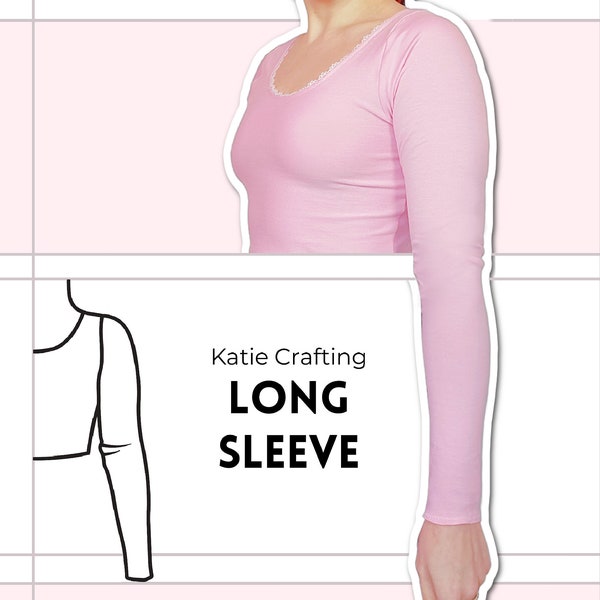 Long Fitted Sleeve Sewing Pattern | Mix & Match | Add on Sleeves | Digital PDF Sewing Pattern | XS - 5XL | Instant Download