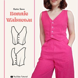 Women's Waistcoat Sewing Pattern | Digital PDF Sewing Pattern | XS - 5XL | Instant Download | Beginner Friendly